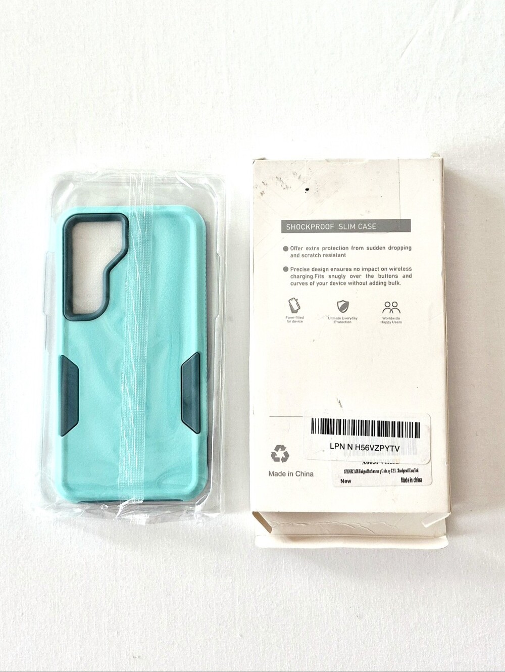 Samsung Shockproof Case for Galaxy S23 - Teal Accent With Screen Protector Kit